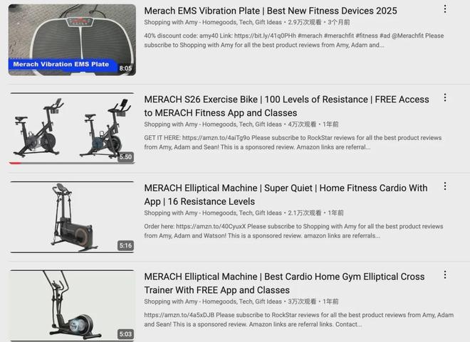 365体育（bet）：三家头部健身器材出海品牌合作过的高ROI红人名单(图18)